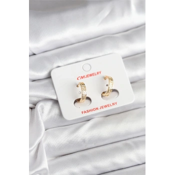 14K Gold Renk Kaplama CM Kadın Küpe