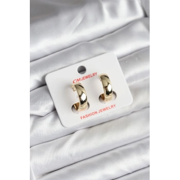 14K Gold Renk Kaplama Halka CM Kadın Küpe