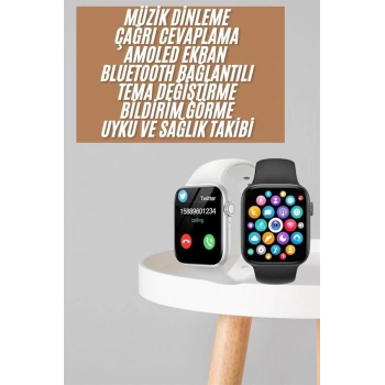 1.83 İnç Akıllı Saat Android ve İOS Uyumlu Çağrı Cevaplayabilen Adımsayar GPS Takibi