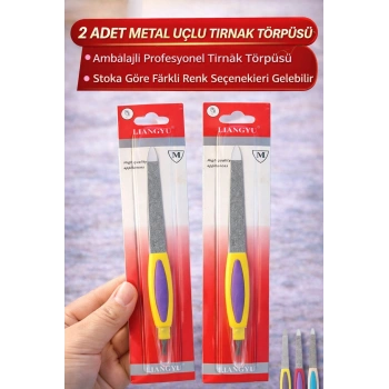 2 Adet Metal Uçlu Tırnak Törpüsü Blister Ambalajlı Profesyonel Manikür Törpüsü
