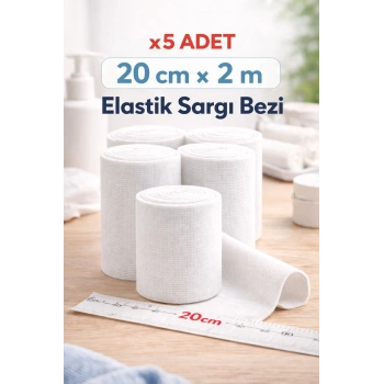 20 CM x 2 M Hidrofil Sargı Bezi Pamuklu Gazlı Bez Kısa Metraj Medikal Sarım Bezi 5 Adet