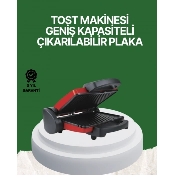 2000 Watt Teflon Tost Makinesi – Geniş Plaka, Ayarlanabilir Isı, Kolay Temizlik