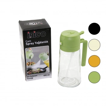 2İN1 SPREYLİ AKITMALI CAM YAĞDANLIK 450ML KİLİTLİ KAPAKLI SÜRAHİ MODELİ
