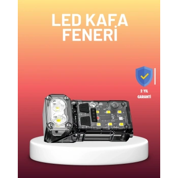 3 Fonksiyonlu LED Far El Feneri Çalışma Lambası Uzun Pil Ömürlü