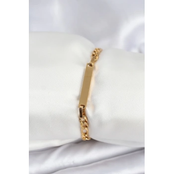 316L Çelik Gold Renk Yazı Yazmaya Uygun Kadın Bileklik