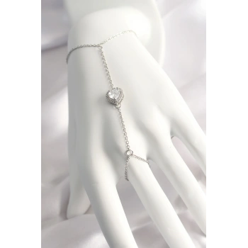 316L Çelik Gümüş Renk Kalp Model Şahmeran