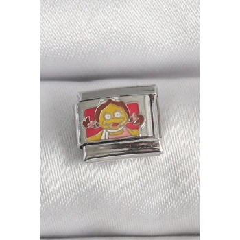 316L Çelik Gümüş Renk Renkli Çocuk İşlemeli Nomination Charm