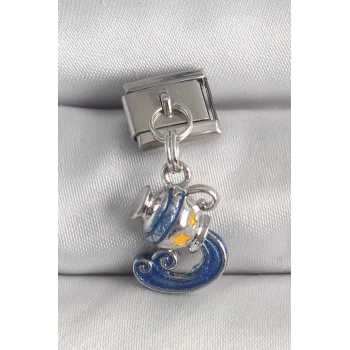 316L Çelik Gümüş Renk Sallantı Kova Burç Model Nomination Charm