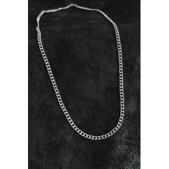 316L Çelik Klasik Zincir Model Gümüş Renk Erkek Kolye