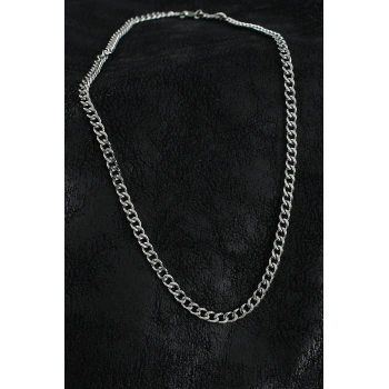 316L Çelik Klasik Zincir Model Gümüş Renk Erkek Kolye