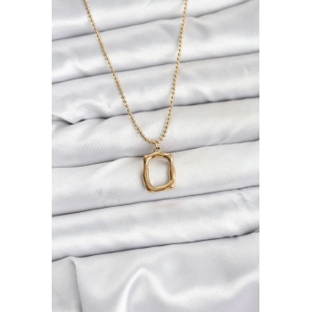 316L Çelik Zincir Gold Renk Model Kadın Kolye