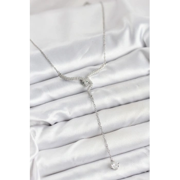 316L Çelik Zincir Gümüş Renk Yılan Model Y Kolye