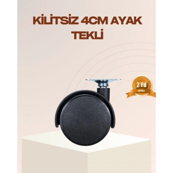 4 cm Kilitsiz Mobilya Ayağı Tekli Kolay Dönen Masa ve Sehpa Ayağı