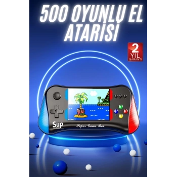 500 Oyunlu Retro Sup Konsolu Taşınabilir Mini Gamepad 3,5 İnç Ekran