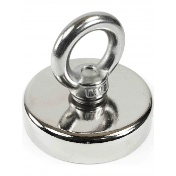 60 mm Çap 100 kg Taşıma Gücü, Süper Güçlü Halkalı Büyük Neodyum Pot Mıknatıs, Deniz Kurtarma Mıknatısı