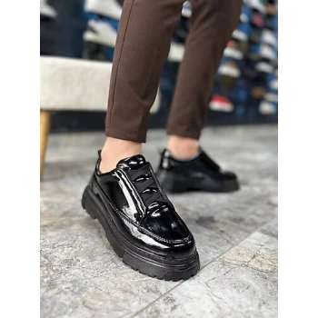 KB-703 Kuback Kömür Cilt Lastikli Günlük Erkek Ayakkabı