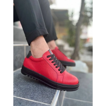 KB-DX2 Kuback Kırmızı Deri Günlük Erkek Ayakkabı