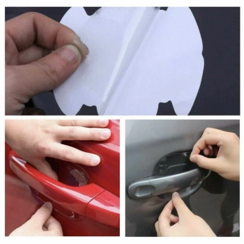 8 Adet Araba Kapı Kolu Koruyucu Çizilme Önleyici Şeffaf Sticker Film Koruma Seti