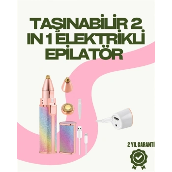 8000 RPM Taşınabilir Epilatör – Kaş Düzeltici ve Dudak Epilatörlü Pille Çalışan