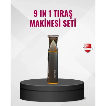 9’u 1 Arada Çoklu Bakım Tıraş Seti Profesyonel Saç Sakal Kesme