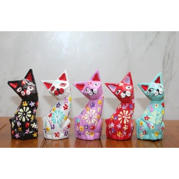 Ahşap 5li Kedi Seti Model 2