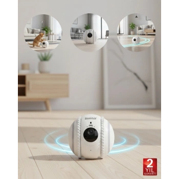 Akıllı Mobil Kontrollü Takip Kamerası WiFi Destekli Bulut Kayıtlı