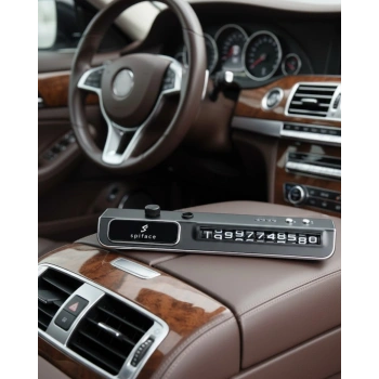 Araç İçi LED Park Telefon Numarası Göstergesi Ön Cam Uyumlu 2 Koku Hediyeli