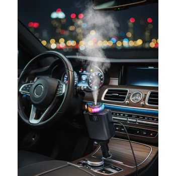 Araç İçi Nemlendirici Aromaterapi ve Hızlı Şarj Bir Arada