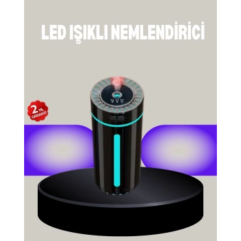 Aromaterapi Özellikli Ultrasonik Hava Nemlendirici LED Atmosfer Işığı