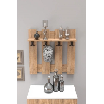 ASKILIK PORTMANTO ÇİT DUVAR ASKILIĞI ELBİSE ASKILIĞI CEVİZ