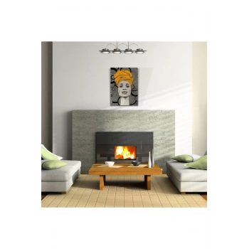 Aura Sarı Siyah Canvas Tablo (50x70)