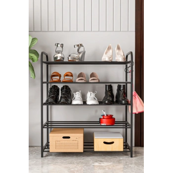 Ayakkabılık Metal 5 Katlı Ayakkabı Düzenleyici Çok Amaçlı Raf