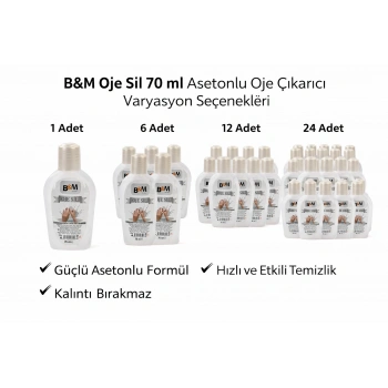 B&M Oje Sil 70 ml Asetonlu Oje Çıkarıcı Güçlü Formül 1 ADET