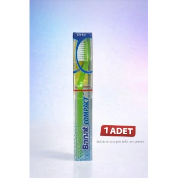 Banat Compact Kutulu Diş Fırçası 1 Adet Orta Sert Koruyucu Kapaklı