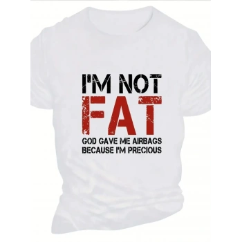 Baskılı Oversize Bisiklet Yaka T-shirt - Beyaz