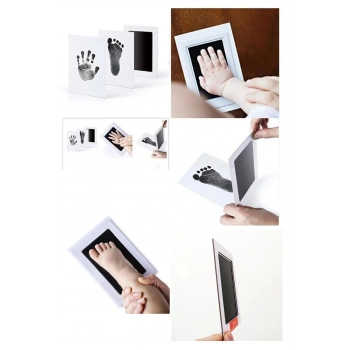 Bebek El Ayak Izi Fotoğraf Çerçevesi El Ayak İzi Kalıbı Seti