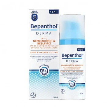 Bepanthol Derma Nemlendirici & Besleyici SPF25 Günlük Yüz Bakım Kremi 50 ml