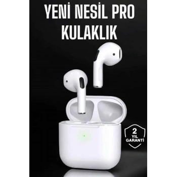 Beyaz Yeni Nesil Pro Bluetooth Kulaklık Yüksek Ses Kaliteli ANC Özelliği