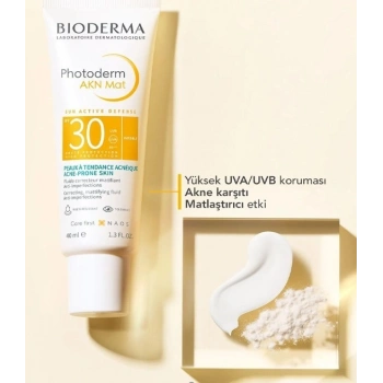 Bioderma Photoderm AKN Mat Spf30 Güneş Kremi 40 ml