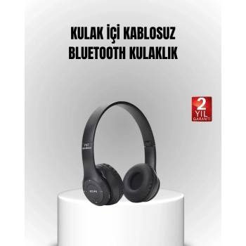Bluetooth Kablosuz Kulaklık – Extra Bass, TF Kart, Mikrofonlu, Ayarlanabilir Ergonomik Tasarım