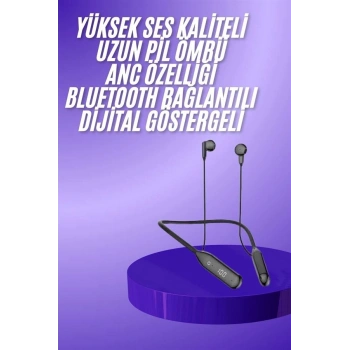 Boyun Bantlı Kablolu Yüksek Ses Kaliteli Bluetooth Kulaklık Uzun Pil Ömrü