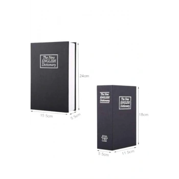 Büyük Boy Anahtarlı Kitap Görünümlü Gizli Kasa Çelik Kasa Altın Kasası