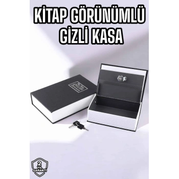 Büyük Boy Anahtarlı Kitap Görünümlü Gizli Kasa Çelik Kasa Altın Kasası