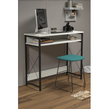 Çalışma Masası  Bilgisayar Laptop Ofis Masası Okul Ev Beyaz