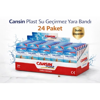 Cansın Plast Su Geçirmez Yara Bandı 10lu 24 Paket Waterproof First Aid Plaster