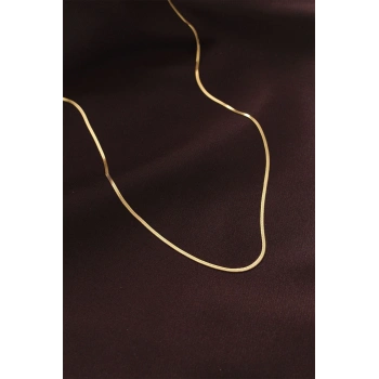 Çelik Gold Renk 60 cm İnce İtalyan Zincir Kolye