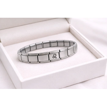 Çelik Nomination Bileklik Aslan Burcu | Paslanmaz Çelik Burç Bilekliği | Güçlü ve Şık Tasarım