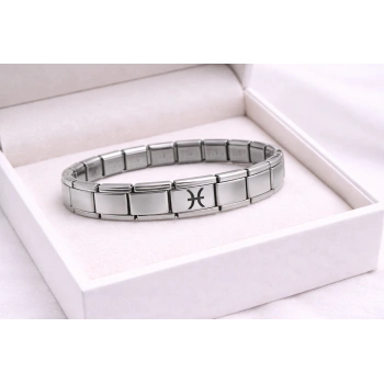 Çelik Nomination Bileklik Balık Burcu | Paslanmaz Çelik Burç Bilekliği | Zarif ve Anlamlı Tasarım