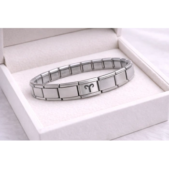 Çelik Nomination Bileklik Koç Burcu | Paslanmaz Çelik Burç Bilekliği | Güçlü ve Şık Tasarım