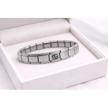 Çelik Nomination Bileklik Yengeç Burcu | Paslanmaz Çelik Burç Bilekliği | Zarif ve Anlamlı Tasarım